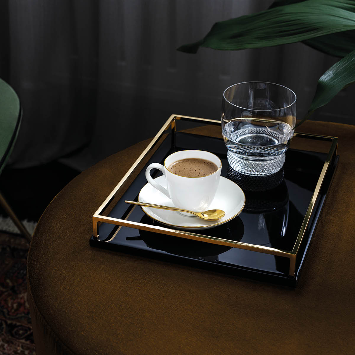 Villeroy & Boch Anmut Gold fat till espressokopp 12 cm vit/guld