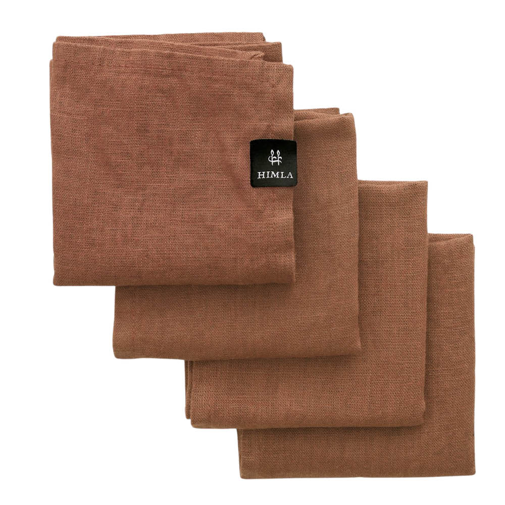Himla Sunshine servett linne 45x45 cm 4-pack grounded