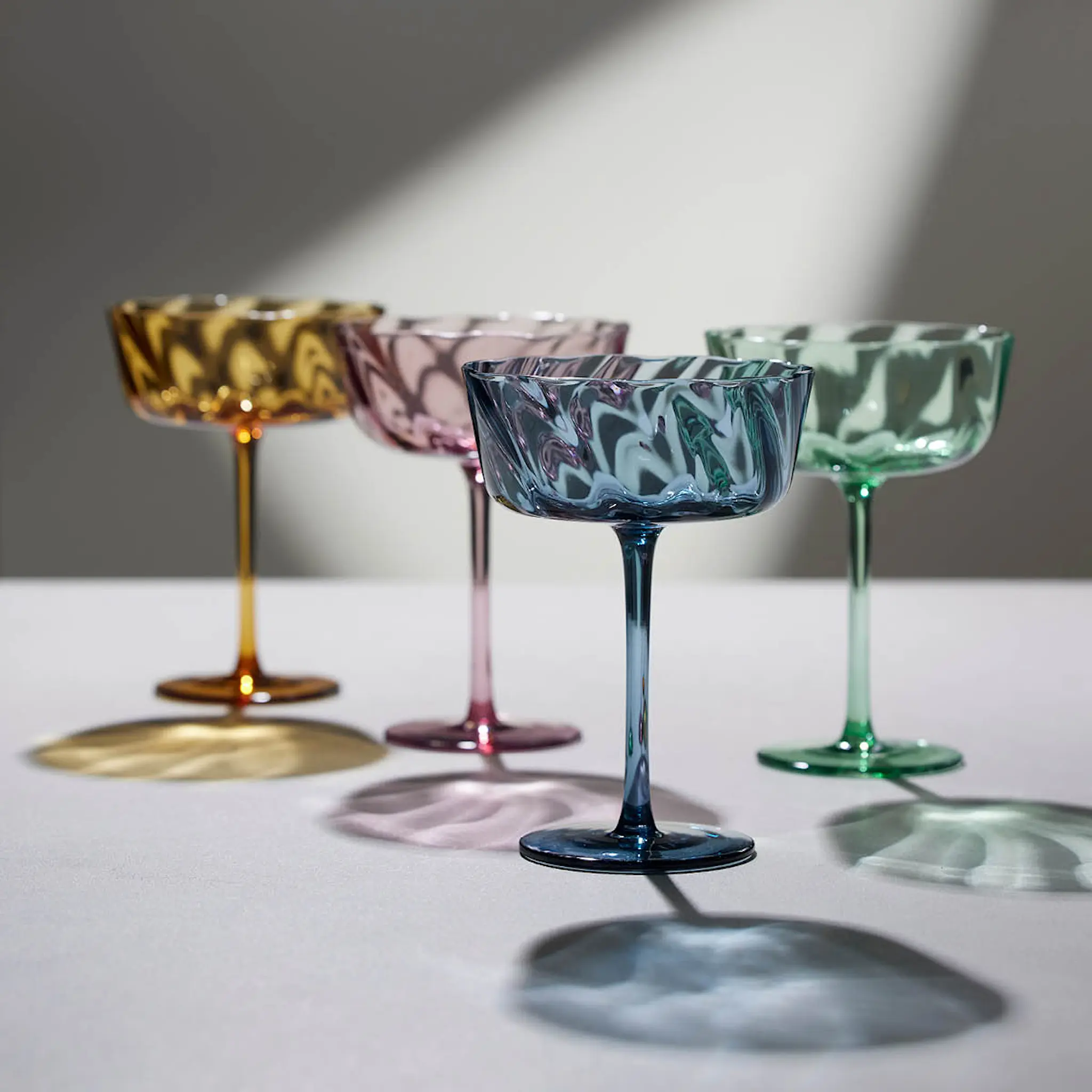 Lyngby Glas Vienna Champagneskål 30 cl 4-pack Blå