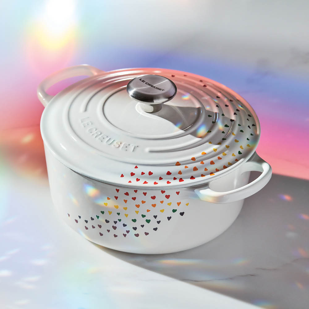 Le Creuset Signature rund gryta 24 cm 4,2 L loving white