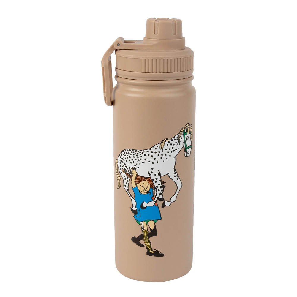 Nordicbuddies - Peppi Termospullo Peppi ja hevonen 0,55L Beige