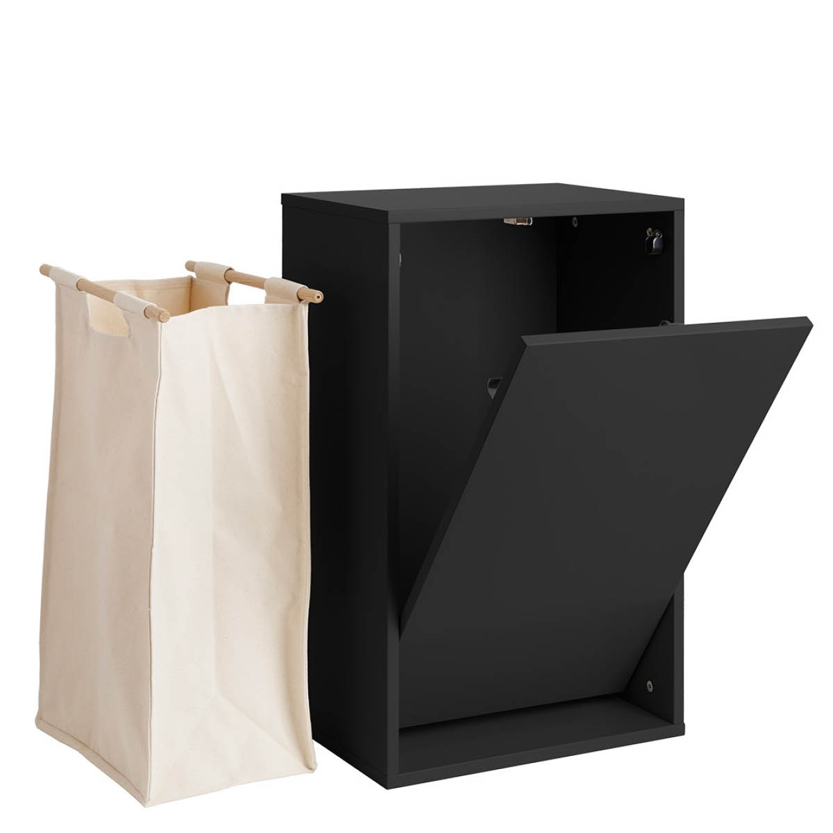 ReCollector Laundry Boks tvättkorg 30x43x70 cm Black Raven