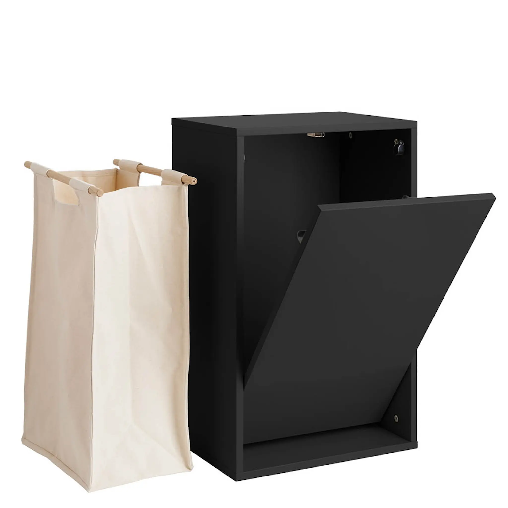 ReCollector Laundry Boks tvättkorg 30x43x70 cm Black Raven