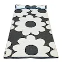 Flora hallmatta 250x70 cm svart/vit