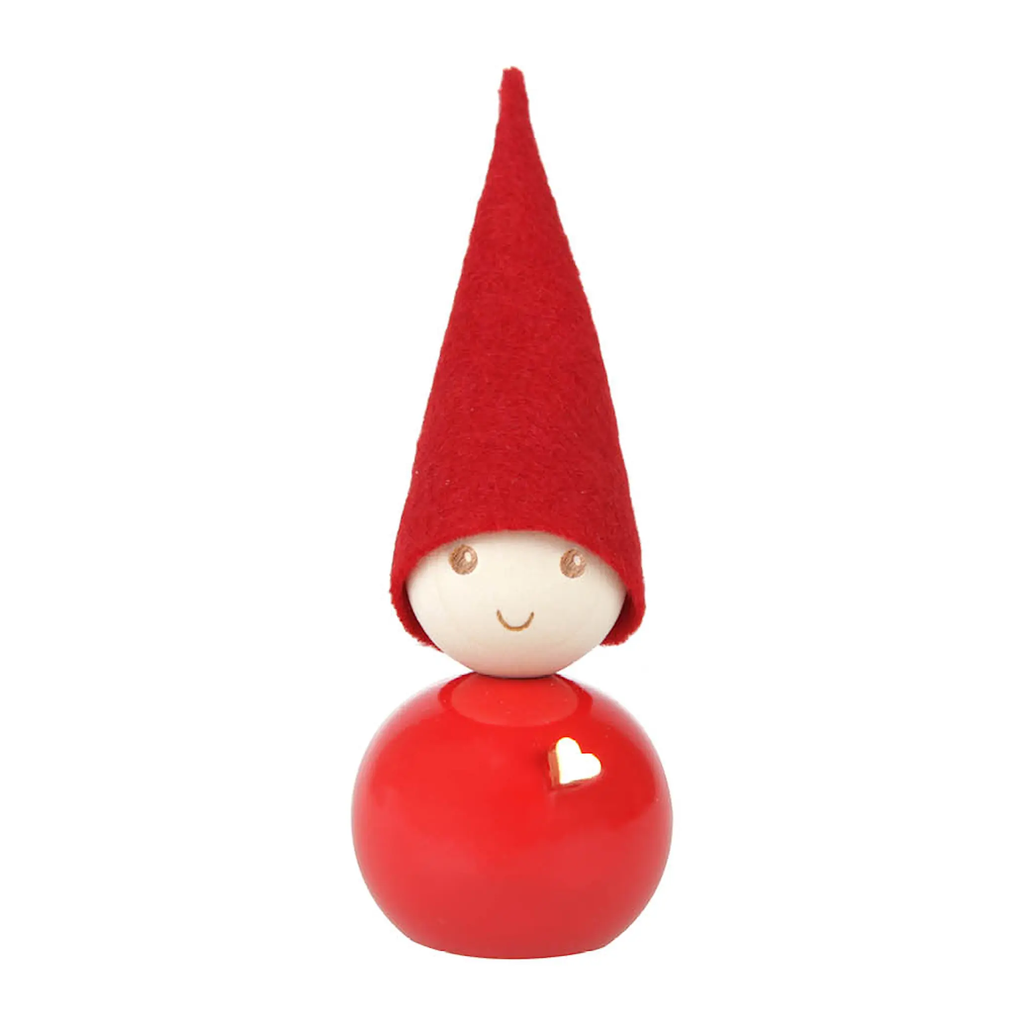 Aarikka Tonttu Kultasydän figuuri 9 cm punainen