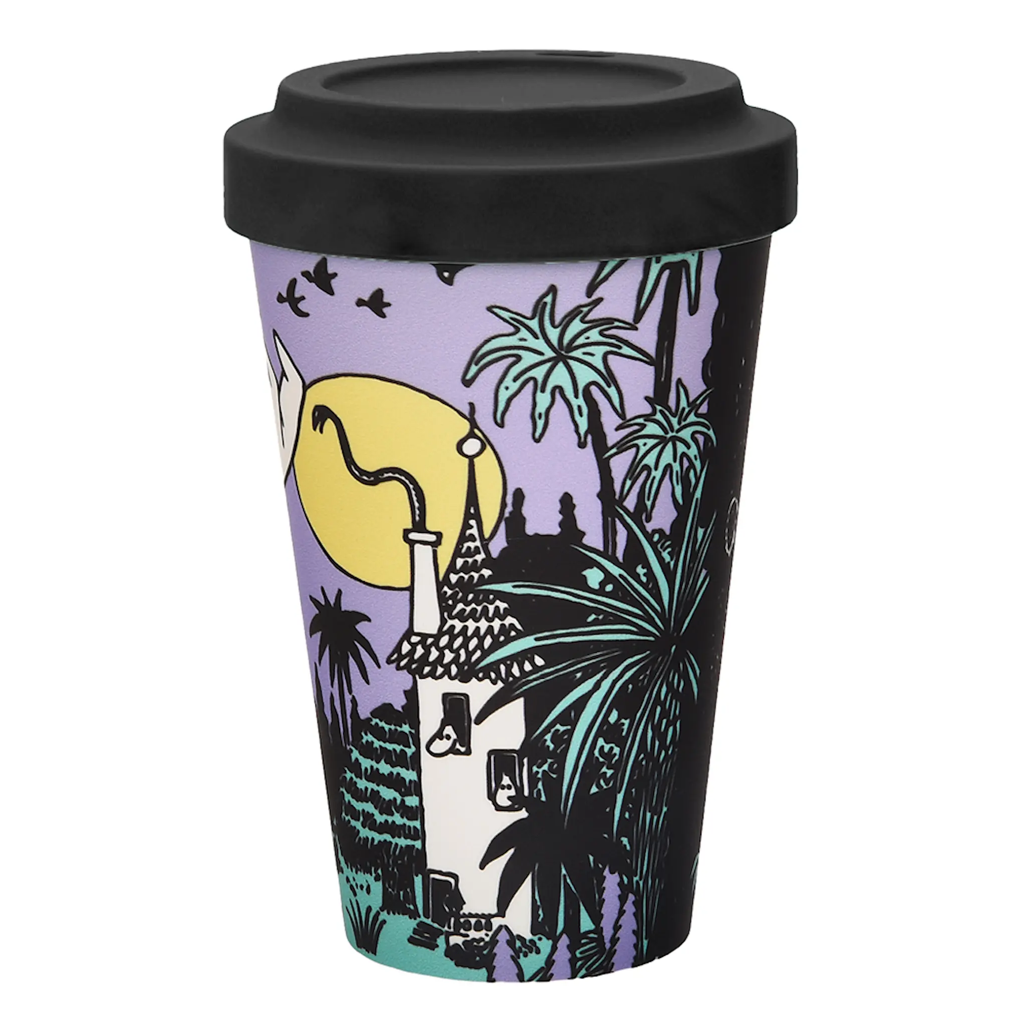 Nordicbuddies Mumin take away mugg 45 cl Mumintrollet djungel lila