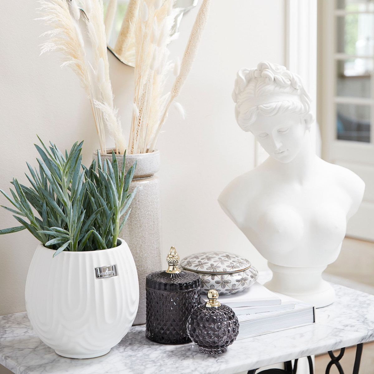 Lene Bjerre Miya Purkki 17,5 cm Tummanharmaa