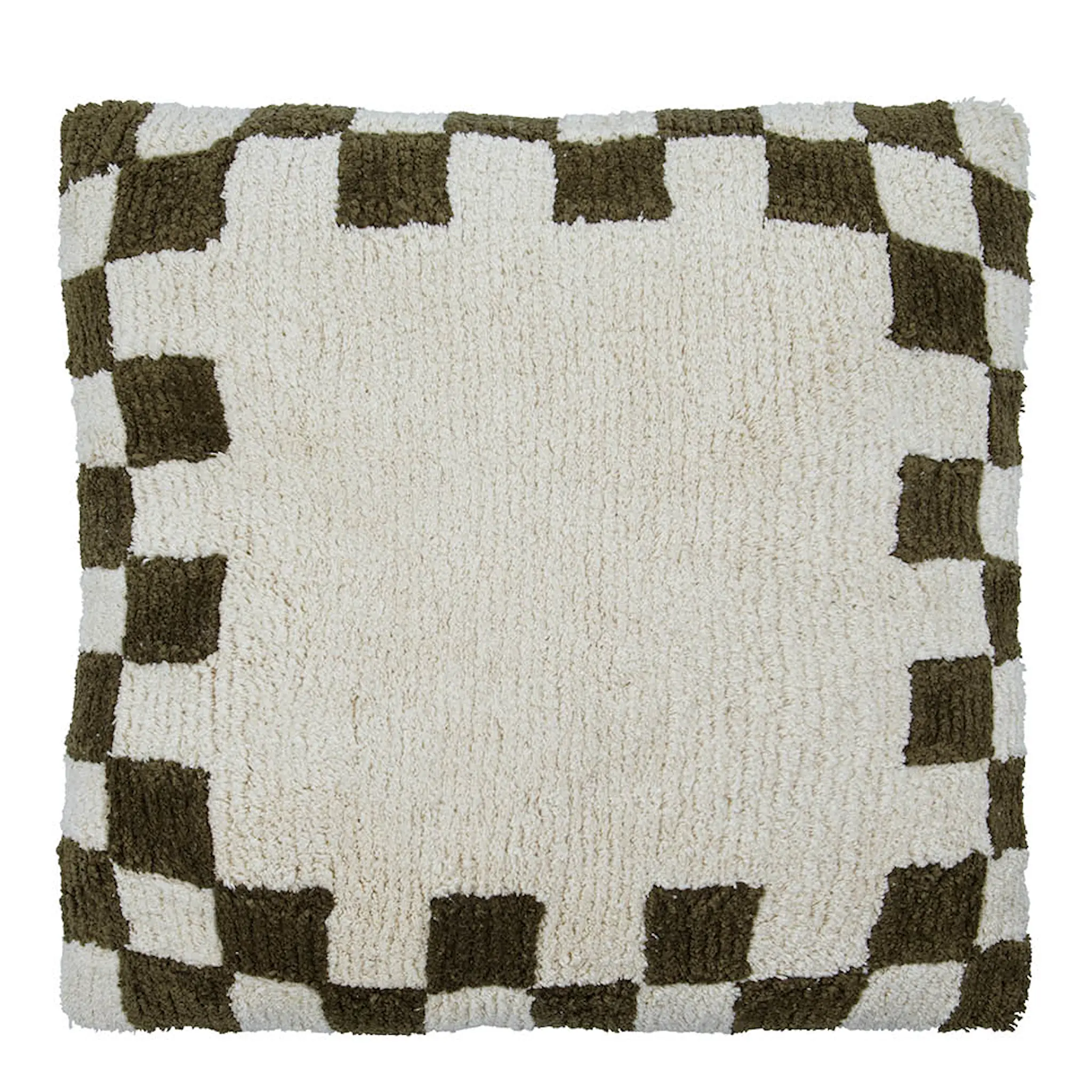 House Doctor Chess kuddfodral 50x50 cm grön/offwhite