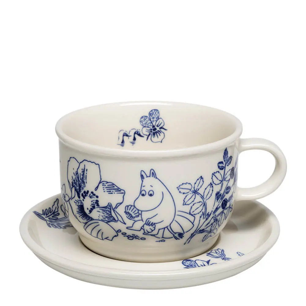 Muumi Haru Kuppi aluslautasella 30 cl