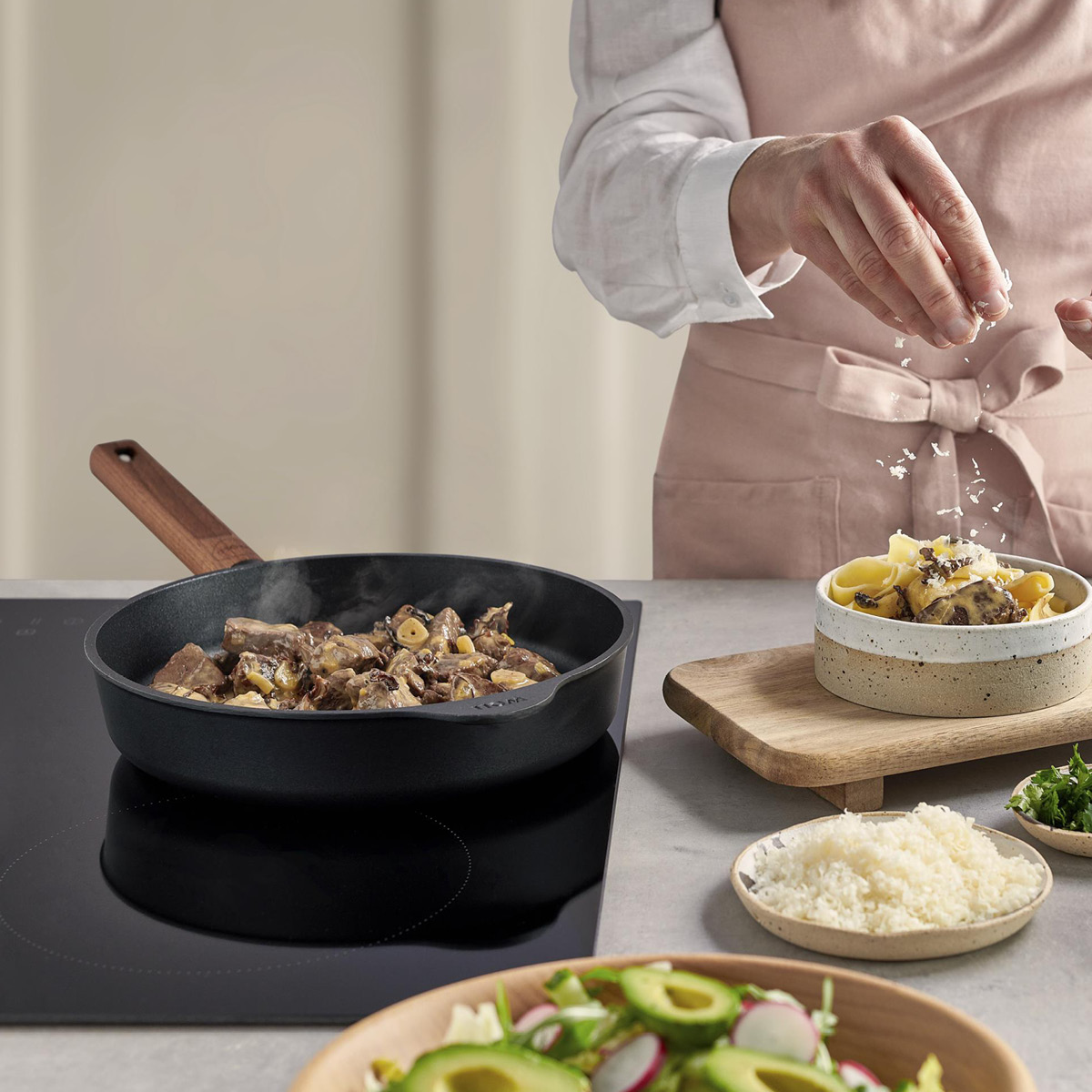 Woll ECO Logic QXR stekepanne 28 cm fast trehåndtak