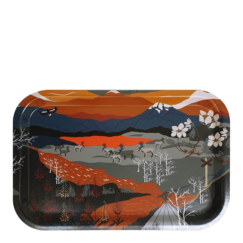Arvidssons - Fjällvandring Tarjotin 33x21 cm Oranssi