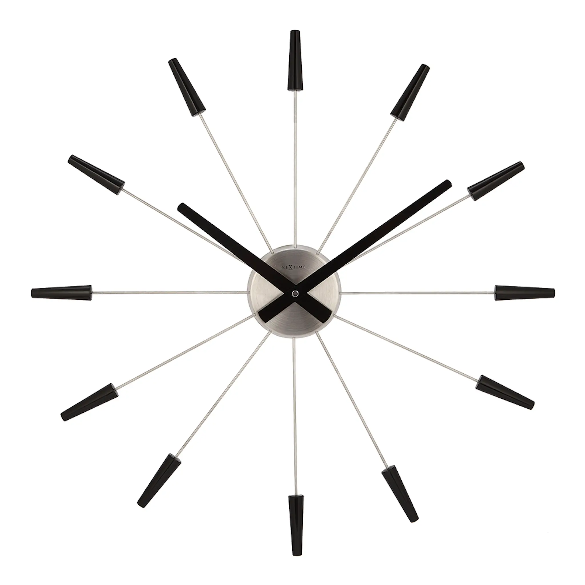 NeXtime Plug Inn väggklocka 58 cm svart