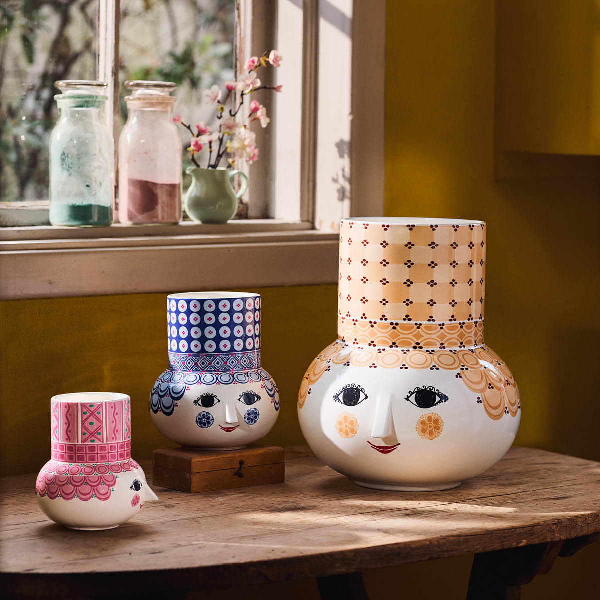 Bjørn Wiinblad Olga Maljakko 20 cm Sininen