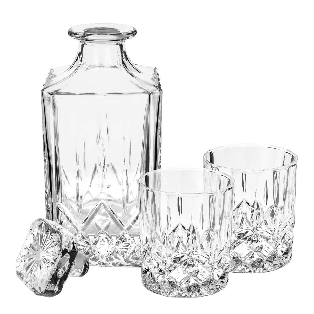 Viski Admiral karaff och glas i kristall 3 delar 89/27 cl