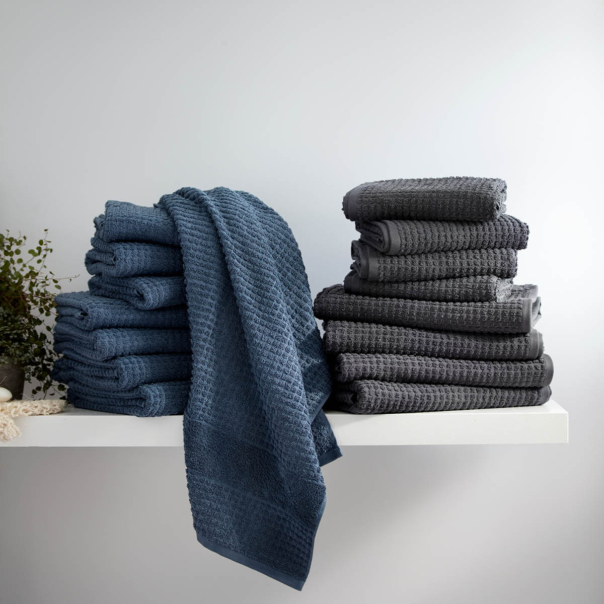 Juna Check Pyyhe 50x100 cm Tummansininen