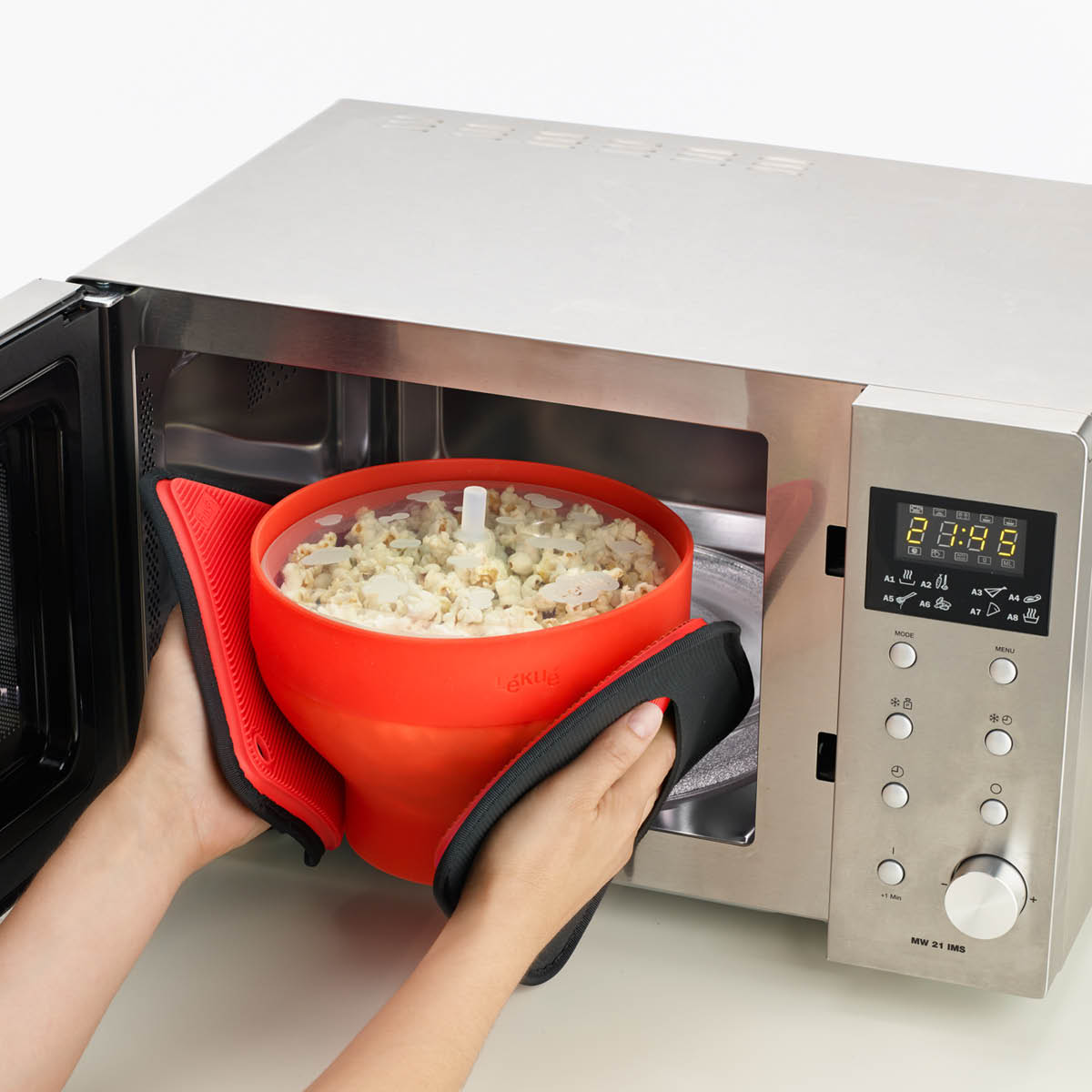 Lékué Popcornmaker för mikrovågsugn 2,8 L röd