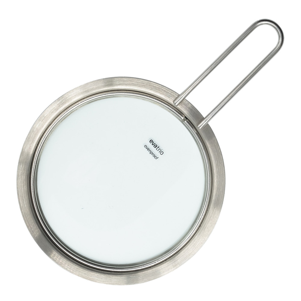 Eva Trio Glasslokk 16 cm børstet stål