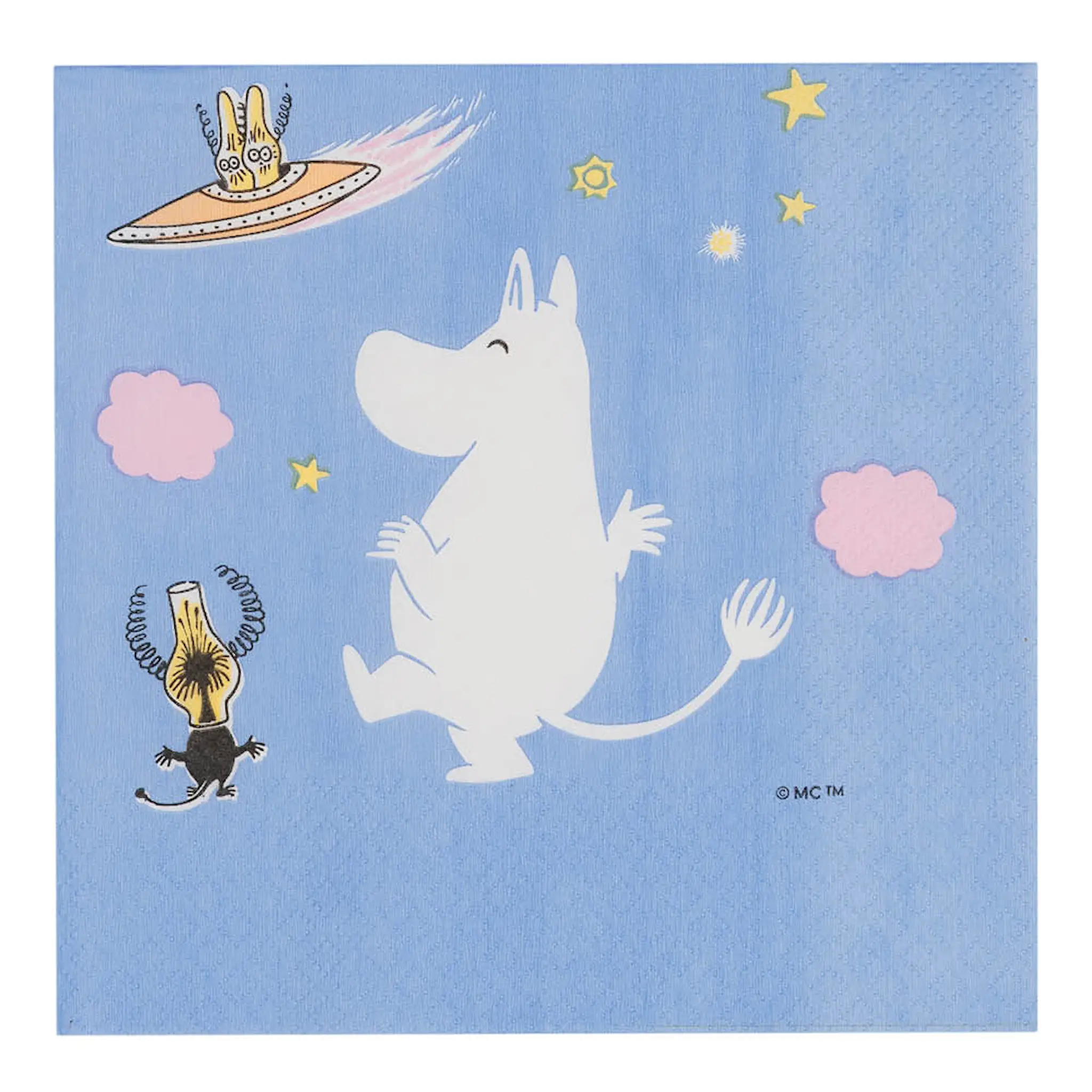 Moomin Arabia Mummi serviett 33x33 cm 20 stk Romeventyr blå