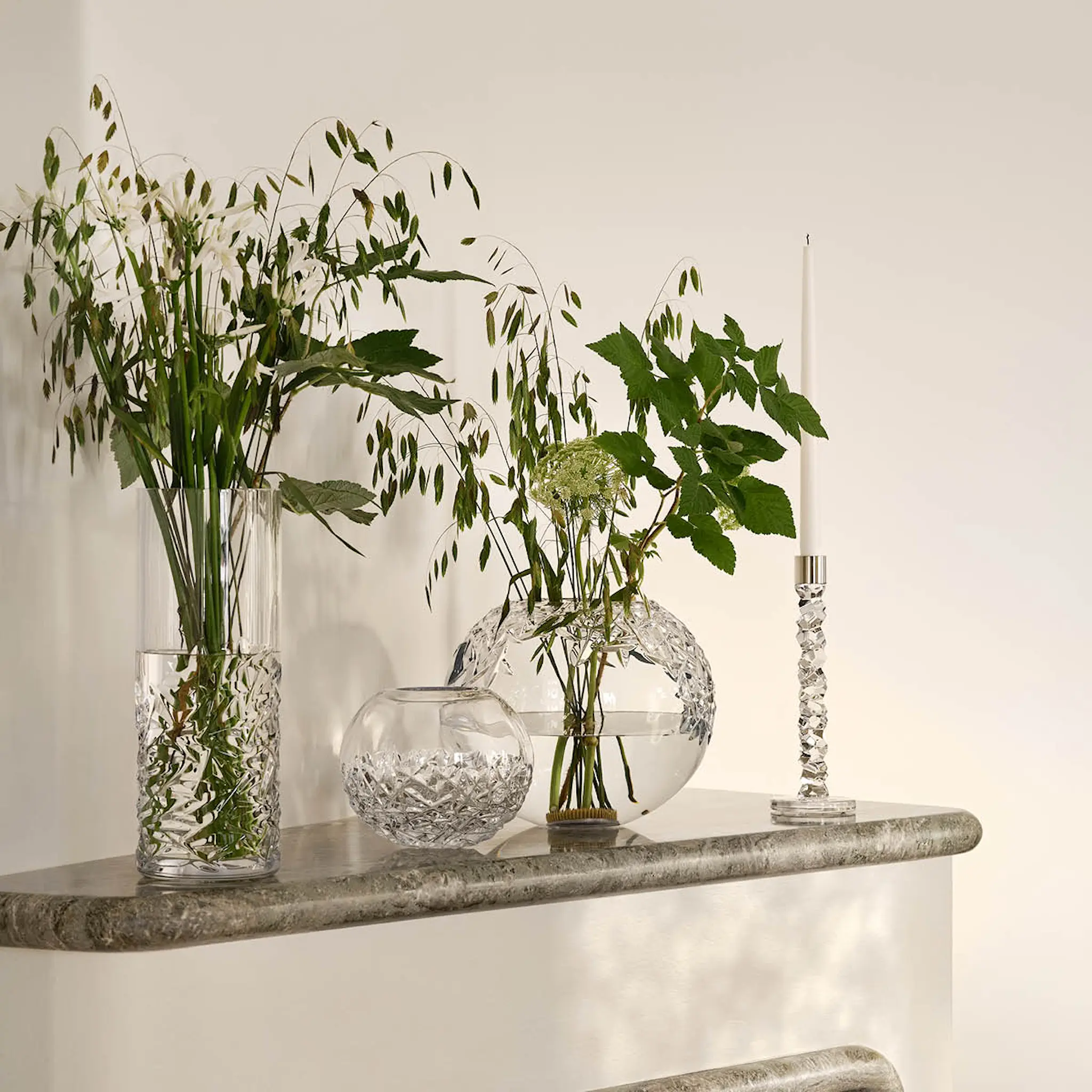 Orrefors Carat rund vase stor H16,8 cm