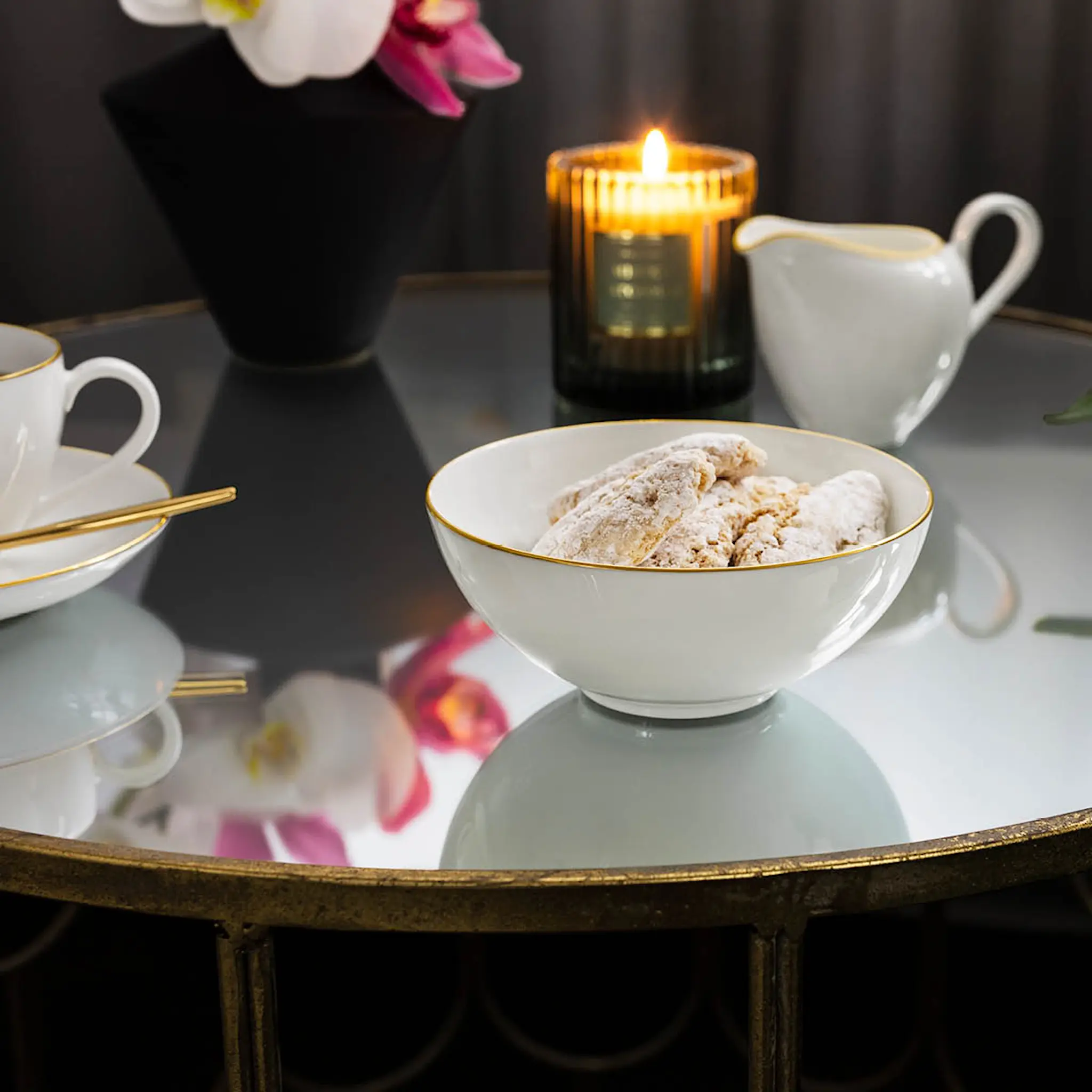 Villeroy & Boch Anmut Gold skål 13 cm vit/guld