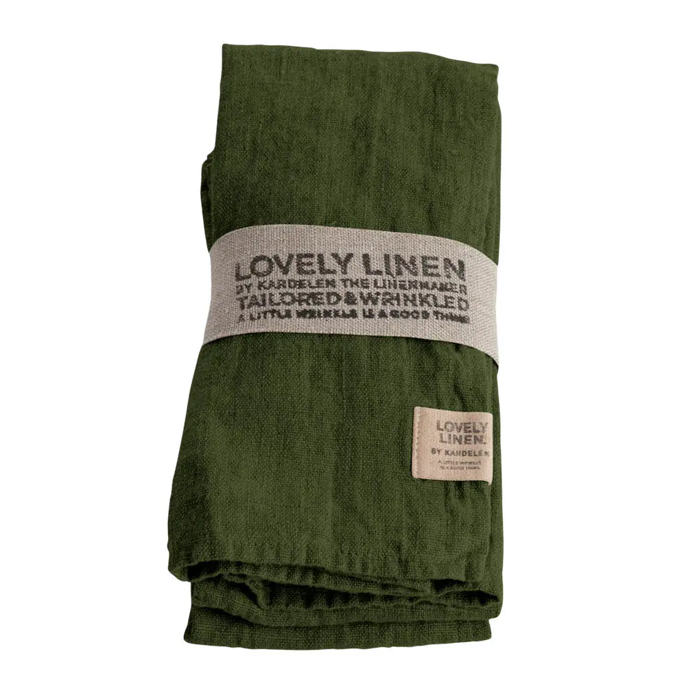 Lovely serviett lin 45x45 cm 4 stk Jeep Green