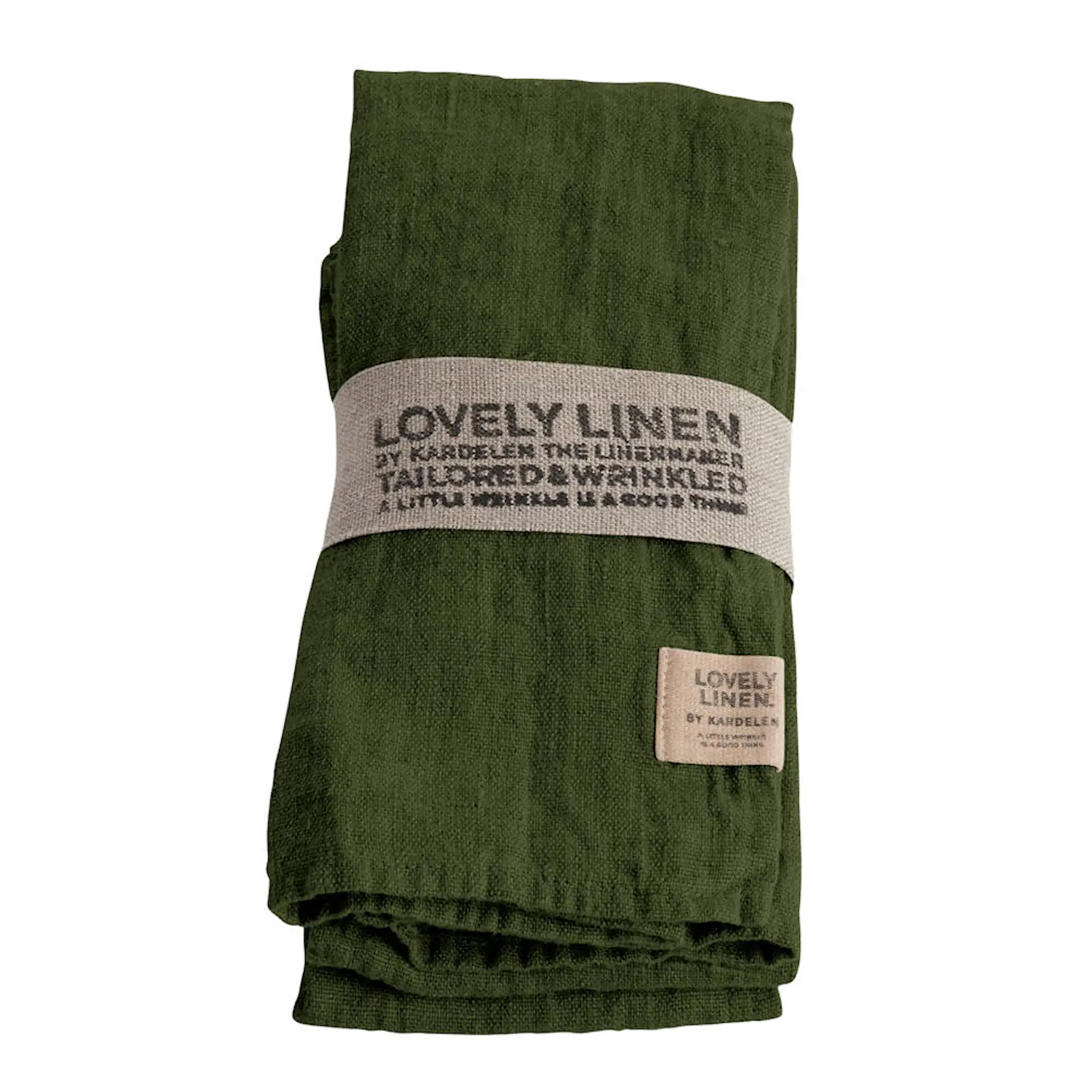 Lovley Linen Lovely serviett lin 45x45 cm 4 stk Jeep Green
