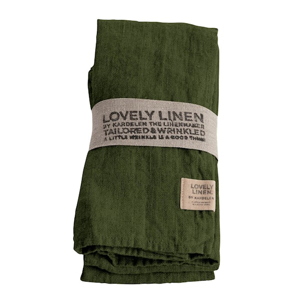 Lovely servett linne 45x45 cm 4-pack Jeep Green