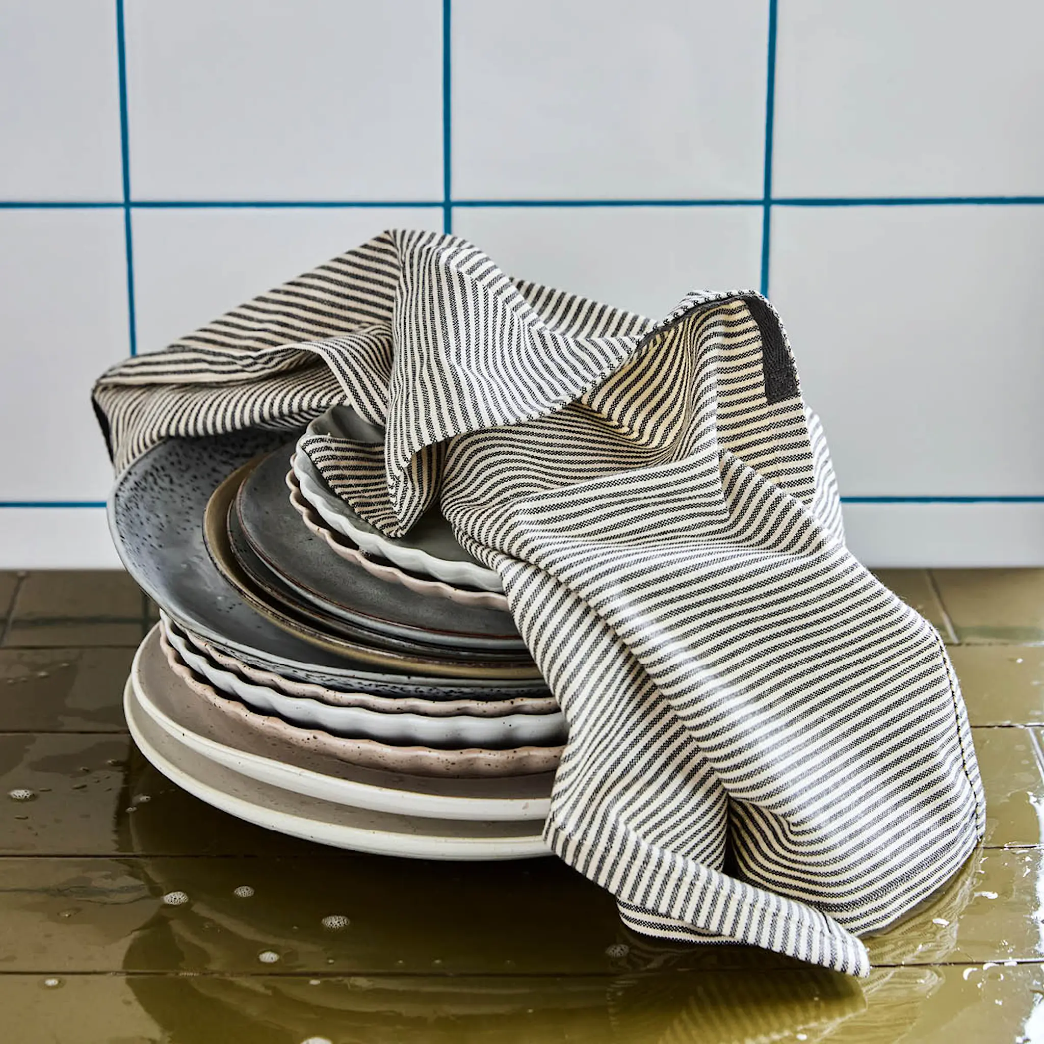 House Doctor Cook Keittiöpyyhe 75x55 cm 3 kpl Tummanharmaa