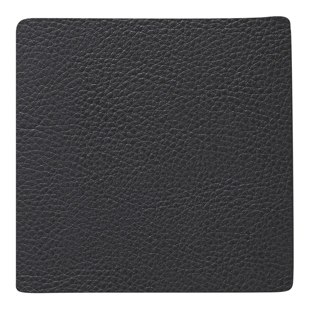 Square Leather Serene Lasinalunen 10x10cm Anthracite