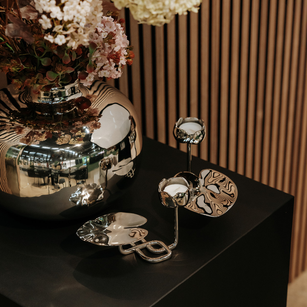 Hilke Ninfea No.1 NP lysestake 11 cm sølv