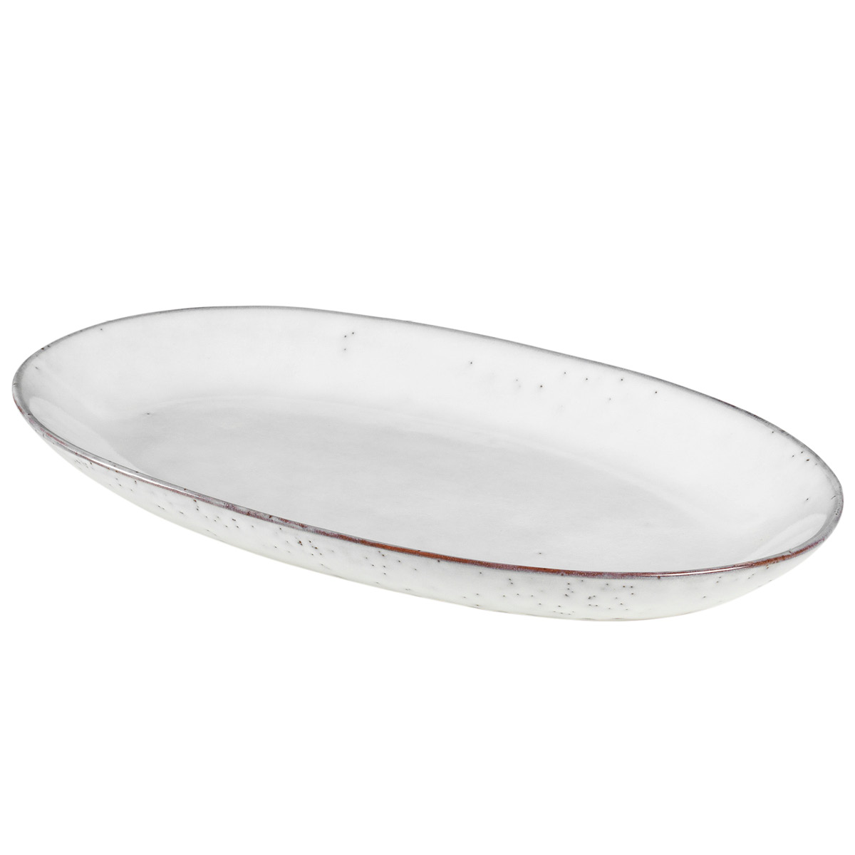 Broste Copenhagen Nordic Sand fat ovalt l 17 cm
