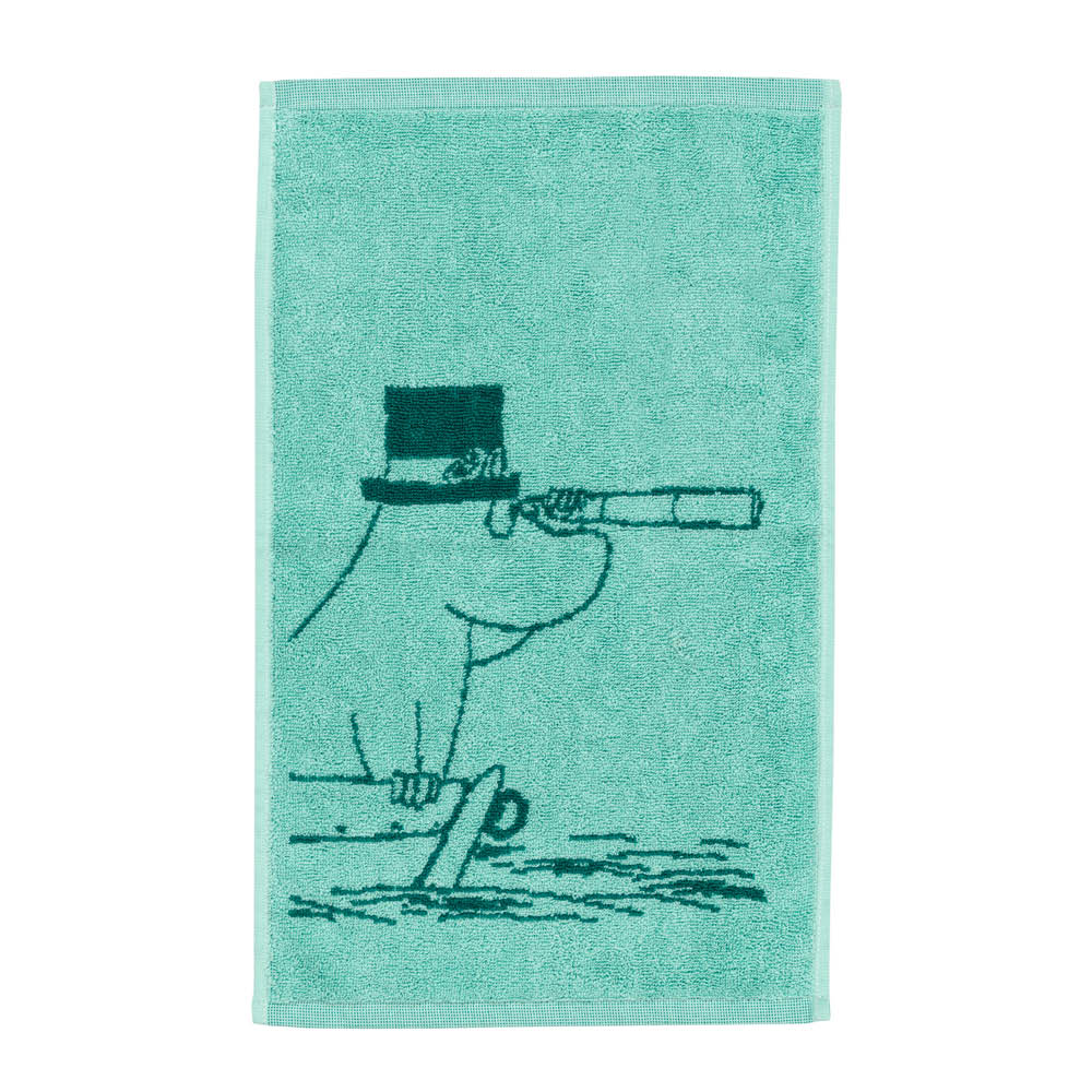 Moomin Arabia - Muumi Käsipyyhe Muumipappa 30x50 cm Sinivihreä