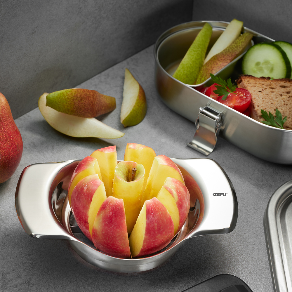Gefu Parti äppeldelare 18 cm borstat stål