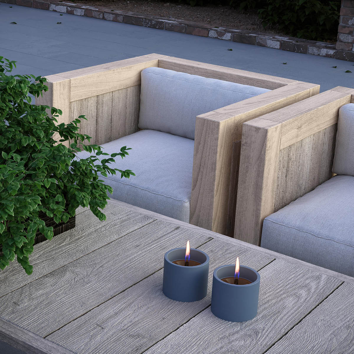 Tenderflame Breeze 8 Sisustustuli 2 kpl Tummansininen