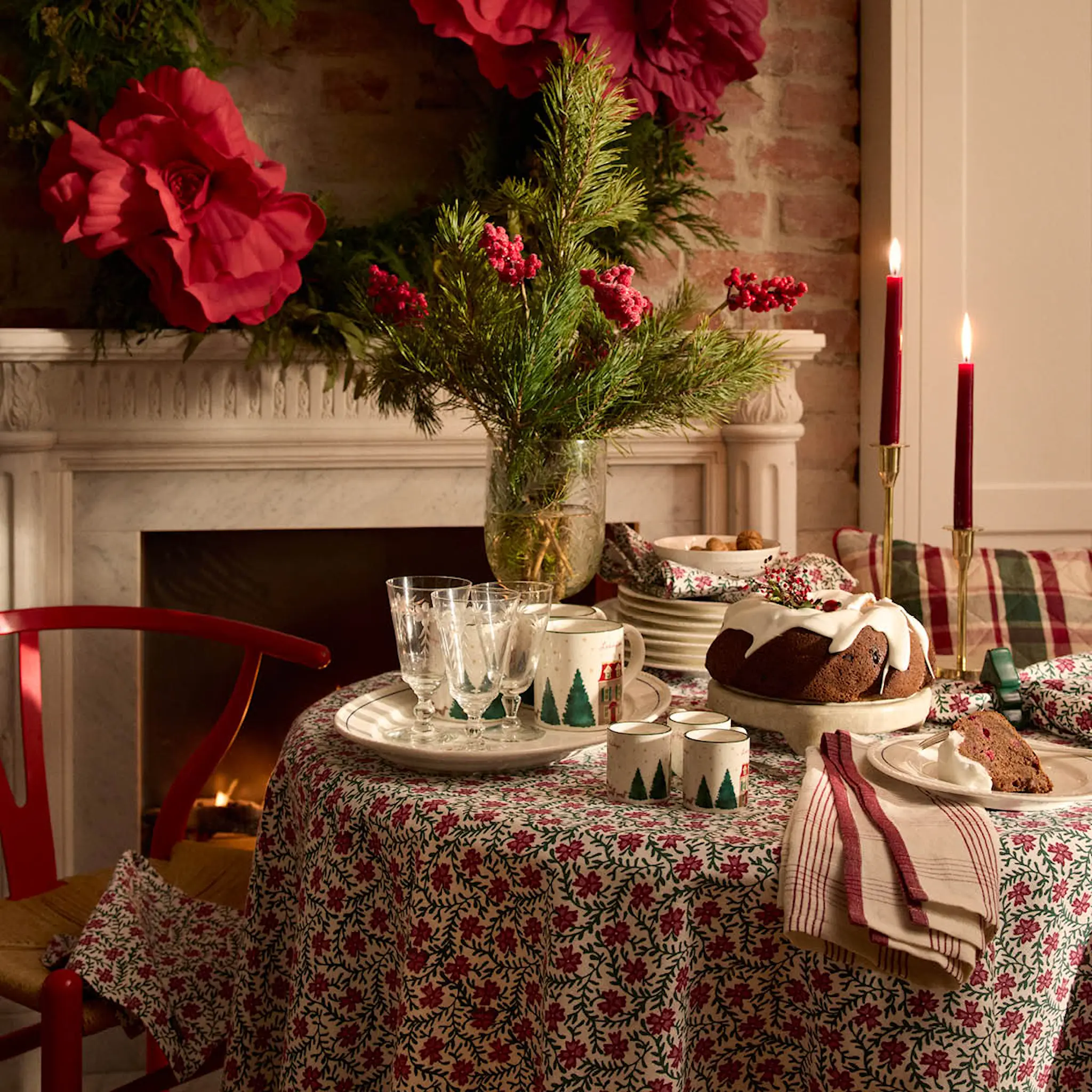 Lexington Tree serviettring 7x8 cm grønn