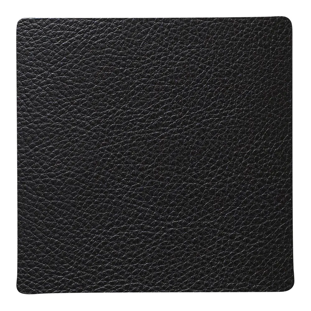 Square Leather Serene Lasinalunen 10x10 cm Black
