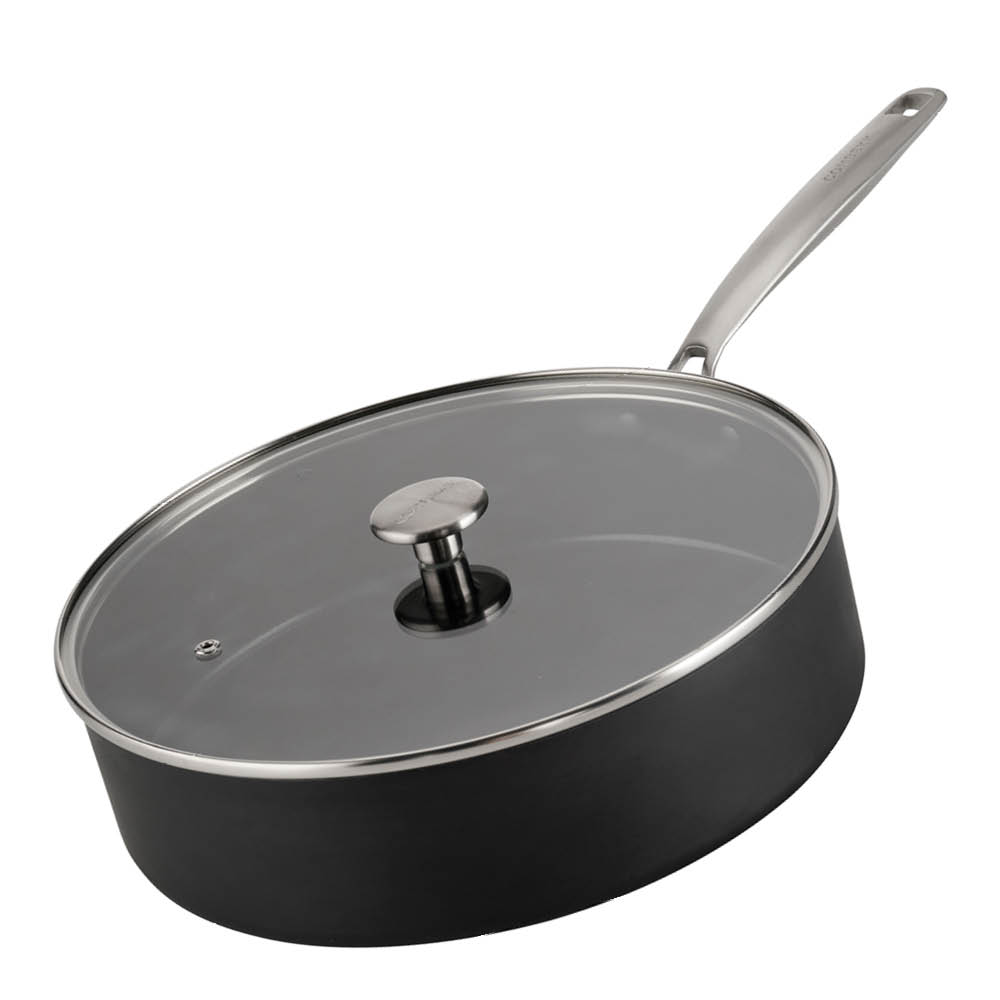 Combekk Element traktörpanna keramisk med glaslock 28 cm svart