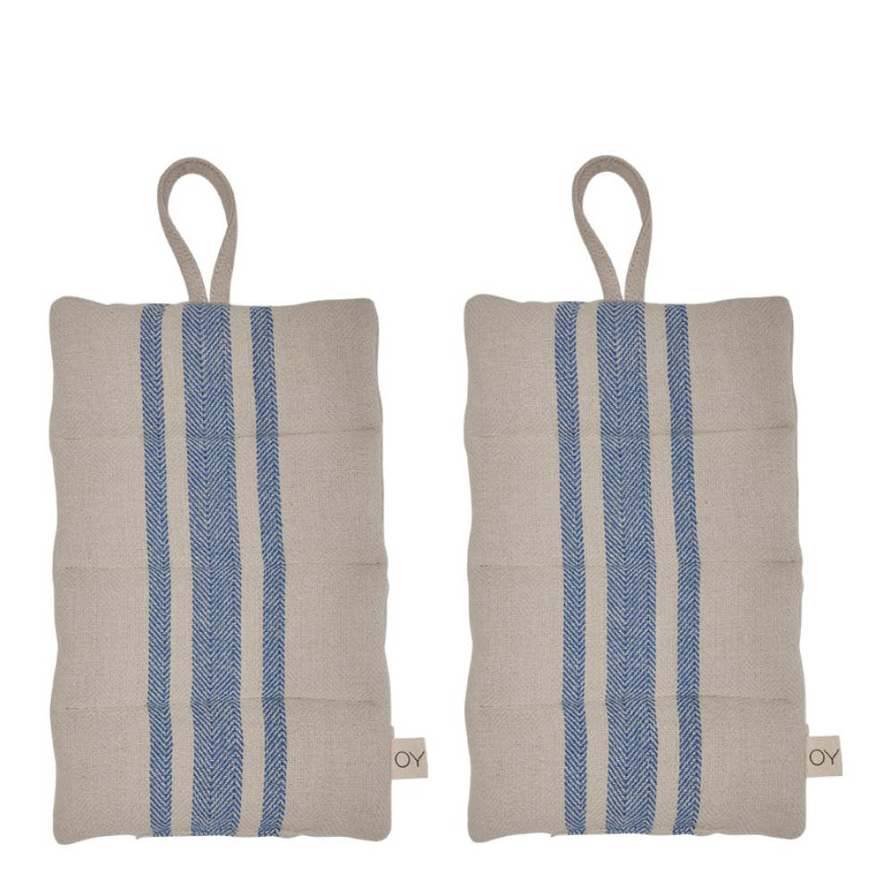 OYOY Linu grytlapp 22x14 cm 2-pack blå