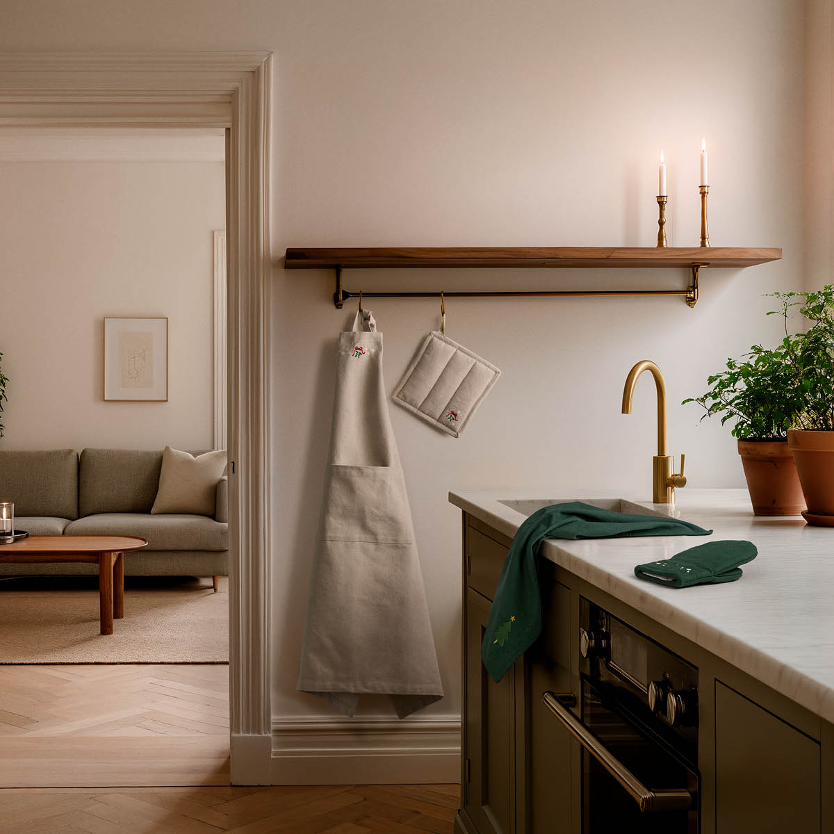 Juna Christmas Fable gryteklut 22x22 cm sand