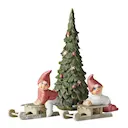 Carl & Joanne tomtar med julgran 16 cm