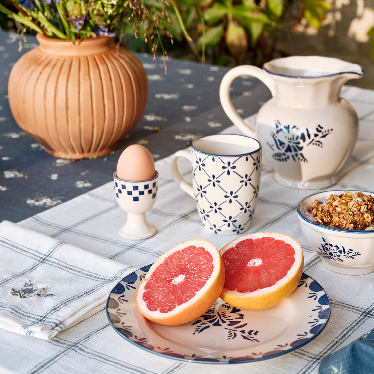 Strömshaga Marion Kulho 11 cm 25 cl Kukka Sininen