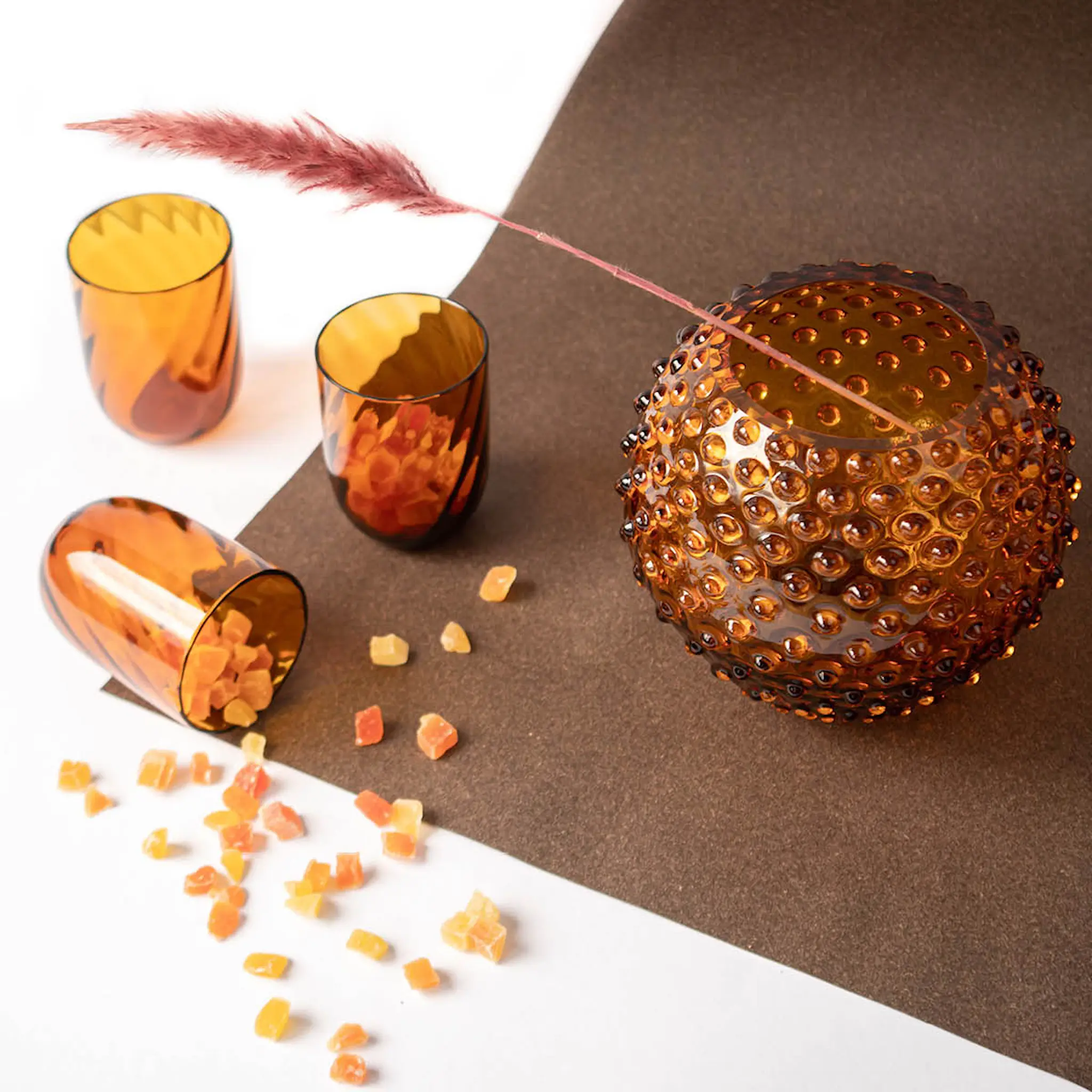 Klimchi Hobnail vas 18 cm amber