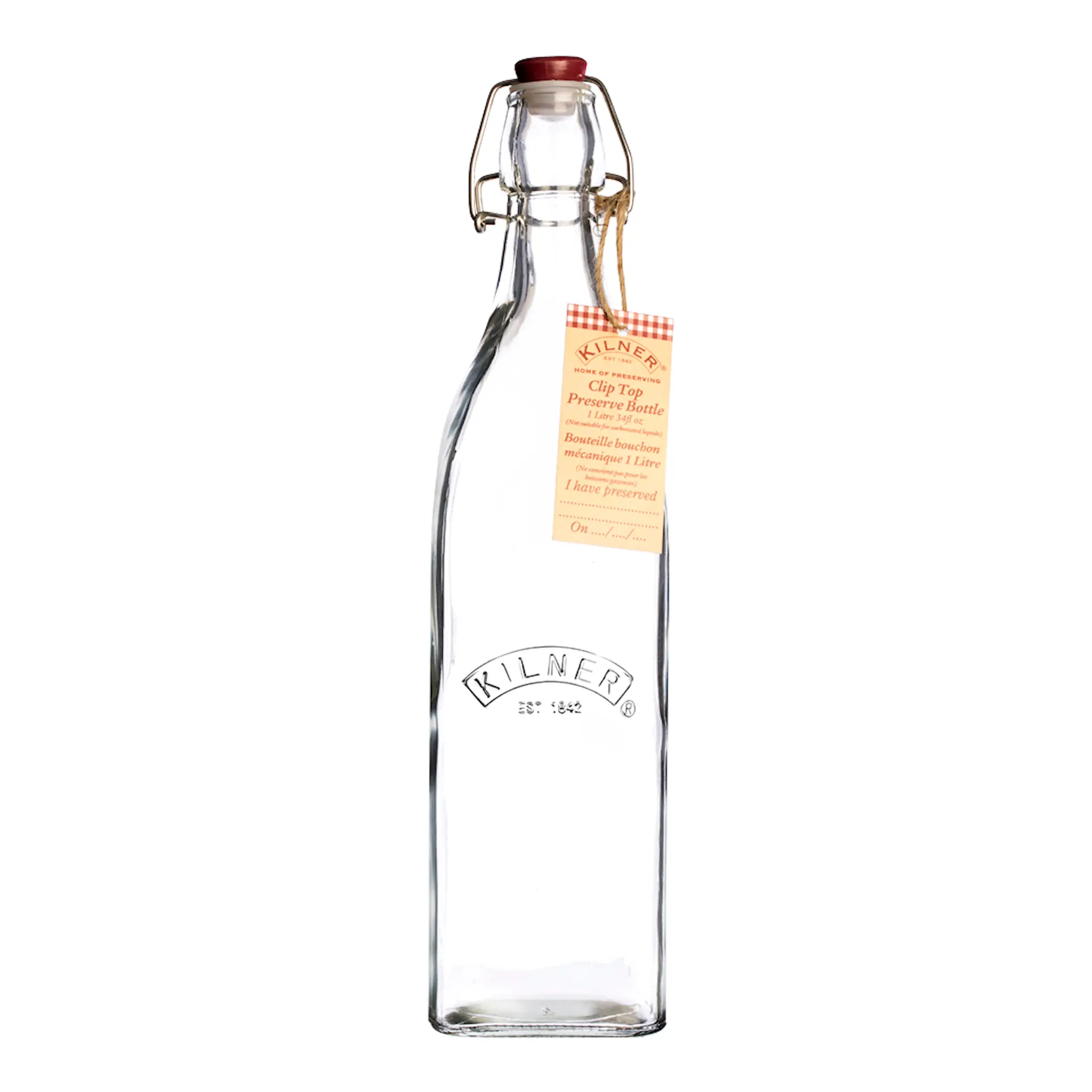 Kilner Clip Top Square Flaska 0,55 L bygel