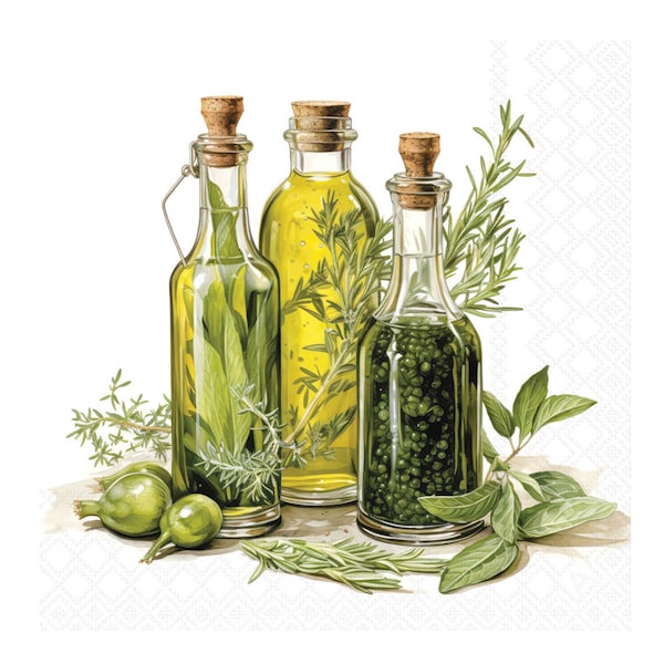 Servett 33x33 cm 20-pack Oils And Herbs