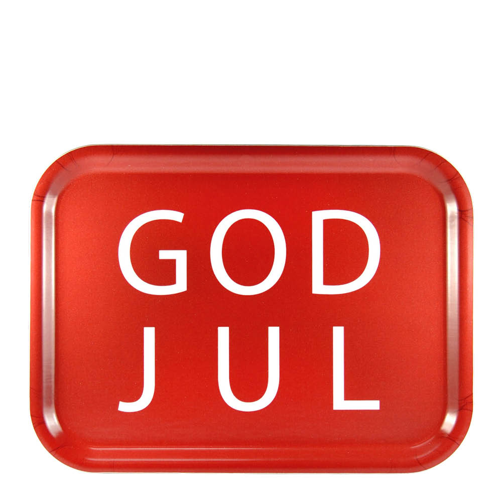 Mellow Design Serveringsbricka God Jul 27x20 cm röd/vit