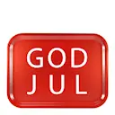 Serveringsbricka God Jul 27x20 cm röd/vit