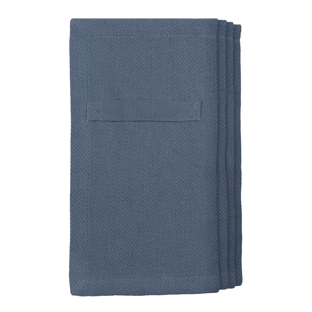 The Organic Company Servett i bomull 20x20 cm 4-pack gråblå
