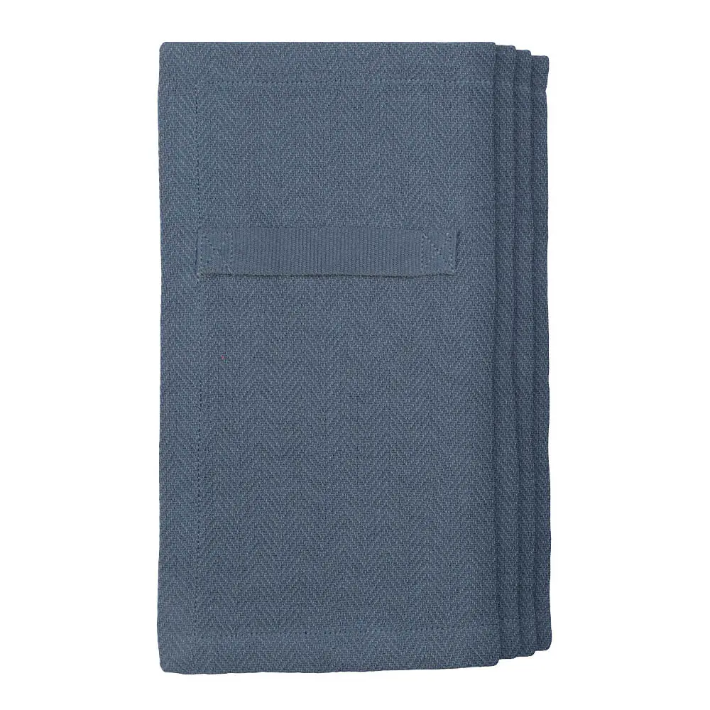 Puuvillaservetti 20x20 cm 4 kpl harmaansininen