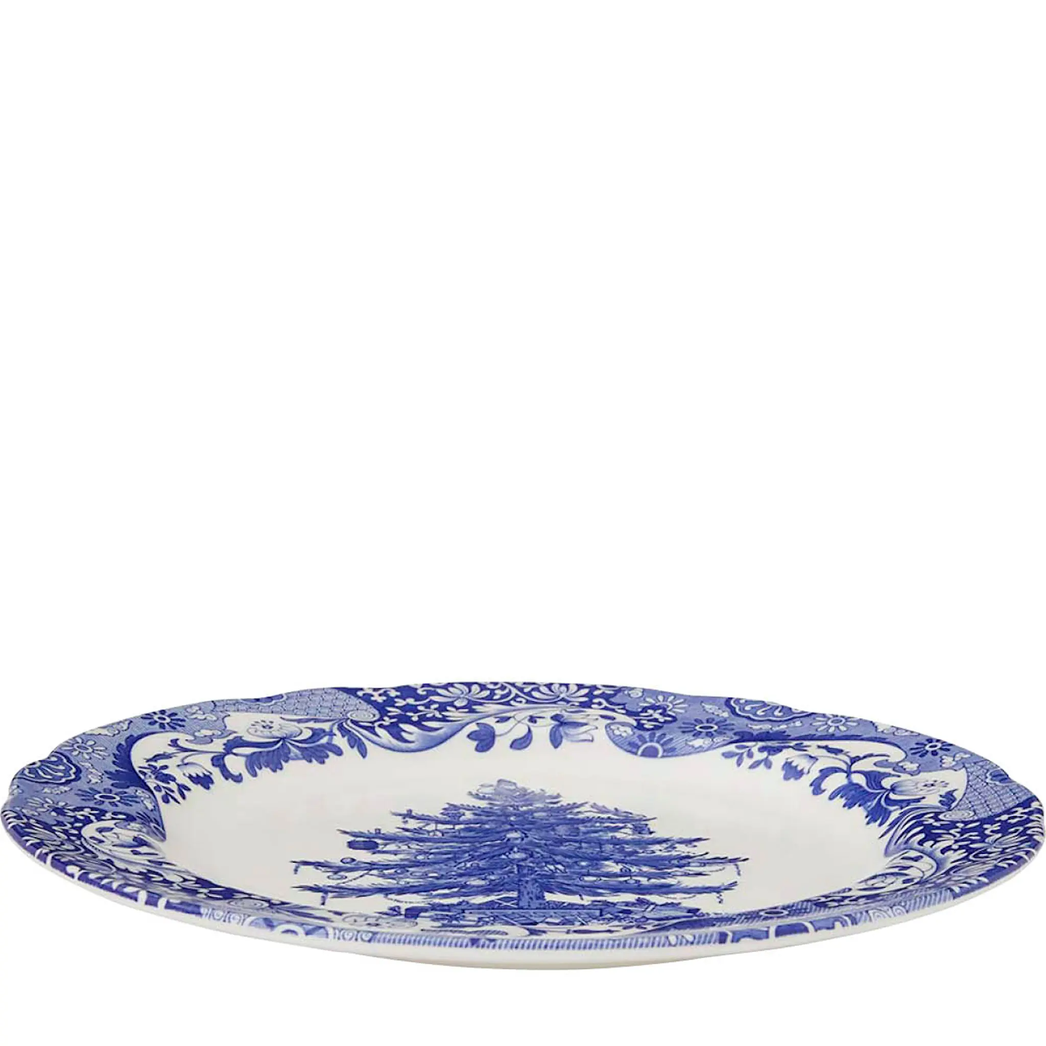Spode Blue Italian Christmas Tree Lautanen 27 cm Sininen/Valkoinen