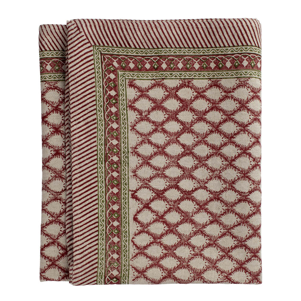 Chamois - Oriental Pellava pöytäliina 150x350 cm Punainen